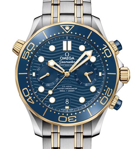 omega seamaster diver men's two colour bracelet watch|omega Seamaster Diver watch price.